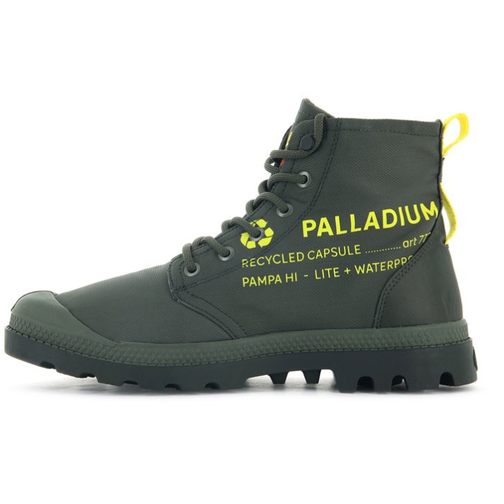 Dámské Boty Palladium Pampa Recycle Nepromokavé+ 2 Olivy Zelené | CZ NBO-71R